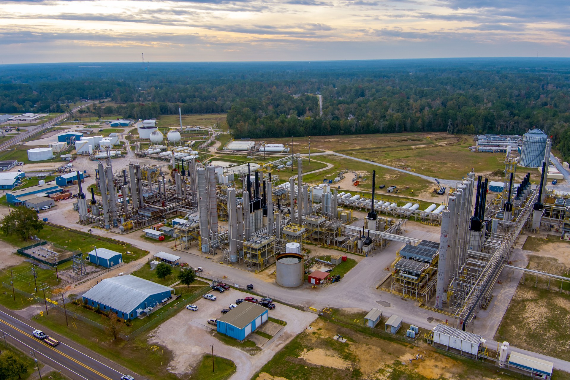 Aerial view of a Texas Oil Refinery